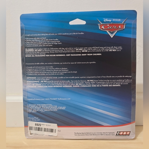 Disney Pixar Cars 3 Feeding Set, Toddler Plate, Bowl, Knife &amp; Fork Set - Picture 4 of 4